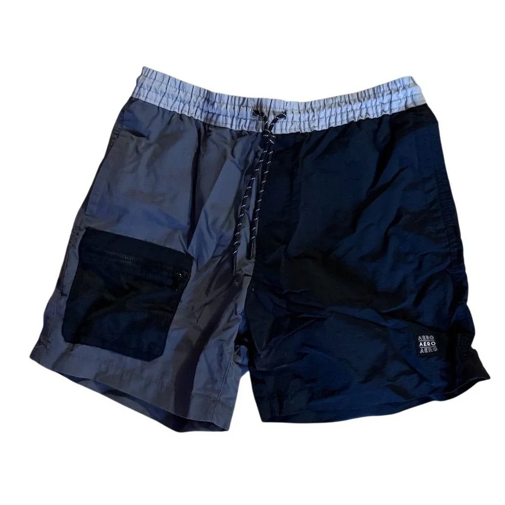 Aeropostale Men's Color Block Swim Shorts Multicolor Sz S resort vacation resort